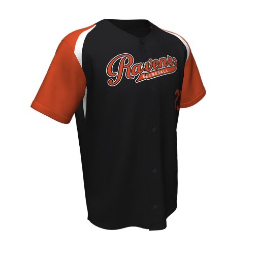 Custom Full Button Baseball Jersey