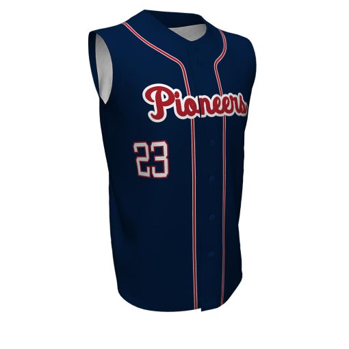 Custom Full Button Sleeveless Baseball Jersey
