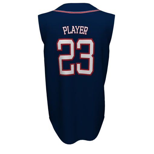 Custom Full Button Sleeveless Baseball Jersey
