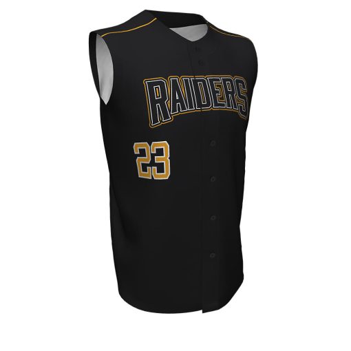 Custom Full Button Sleeveless Baseball Jersey