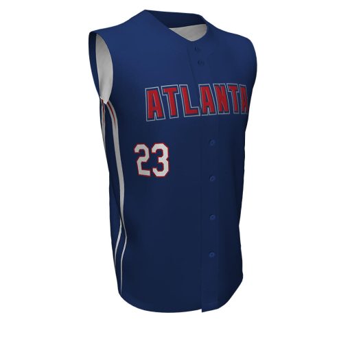 Custom Full Button Sleeveless Baseball Jersey