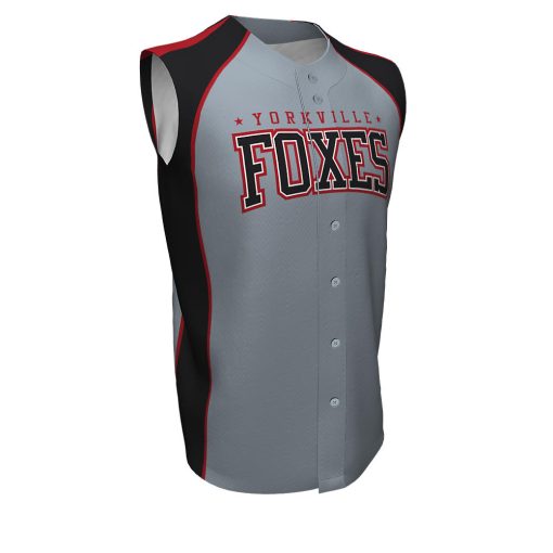 Custom Full Button Sleeveless Baseball Jersey